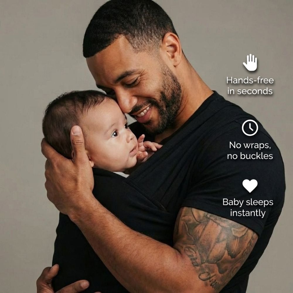 Babywearing Dad Shirt – Black - Kooden