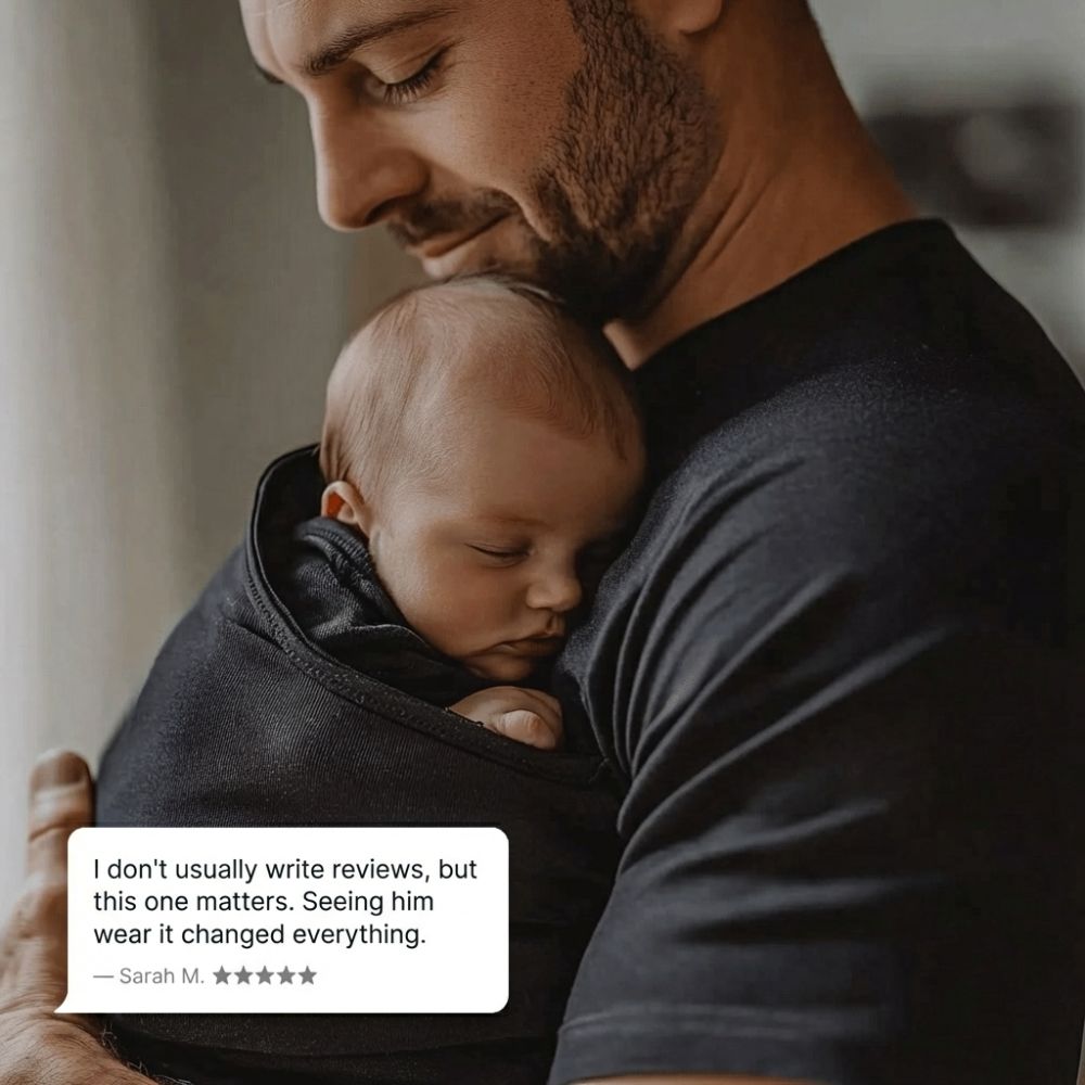 Babywearing Dad Shirt – Black - Kooden