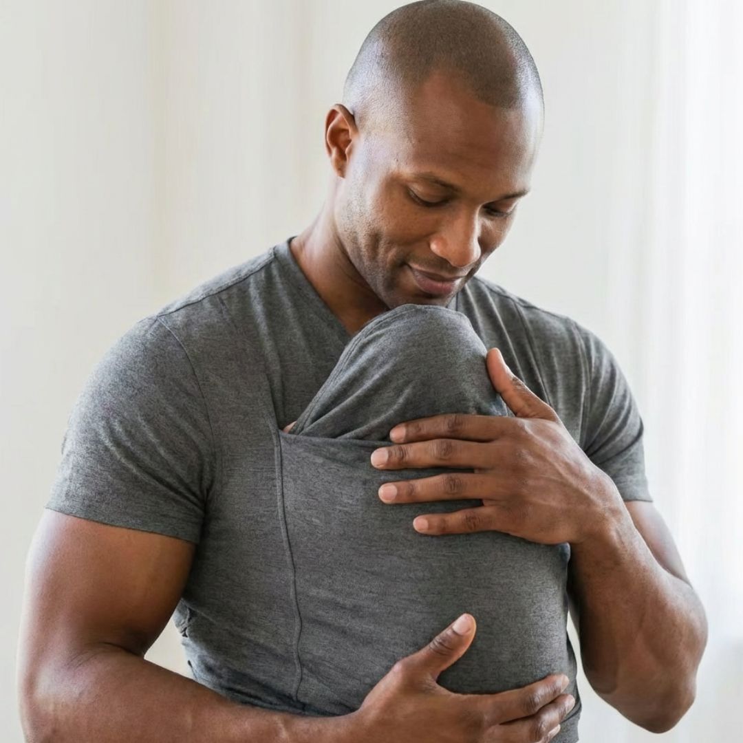 Babywearing Dad Shirt – Grey - Kooden