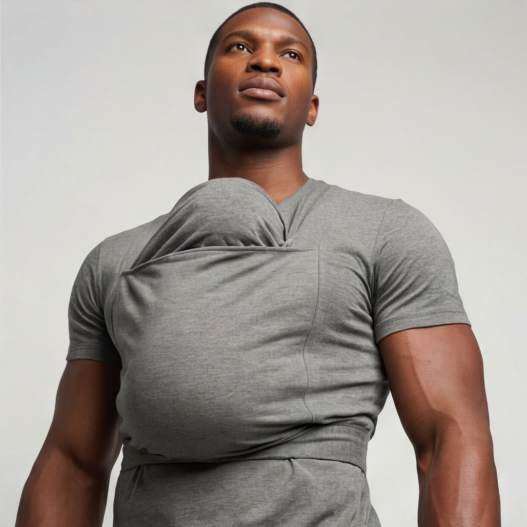 Babywearing Dad Shirt – Grey - Kooden