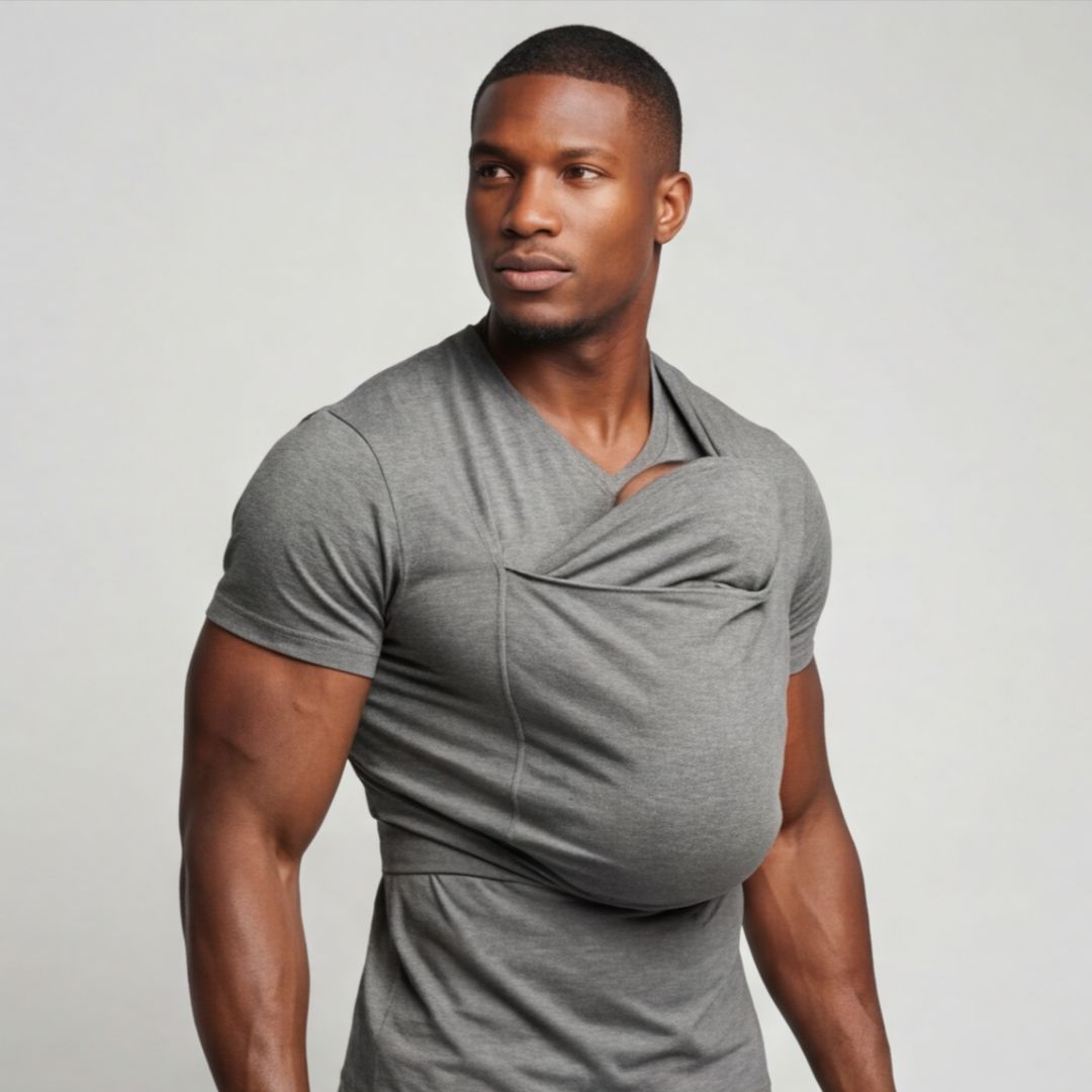 Babywearing Dad Shirt – Grey - Kooden