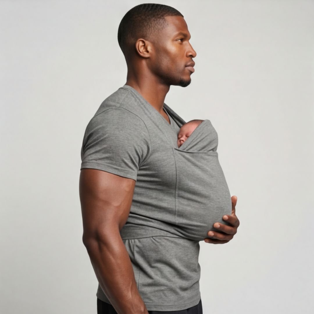 Babywearing Dad Shirt – Grey - Kooden