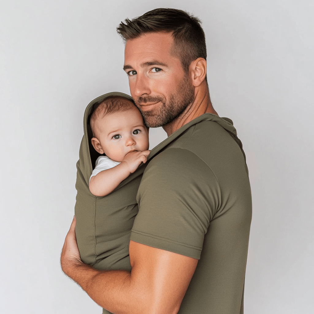 Babywearing Dad Shirt – Khaki - Kooden