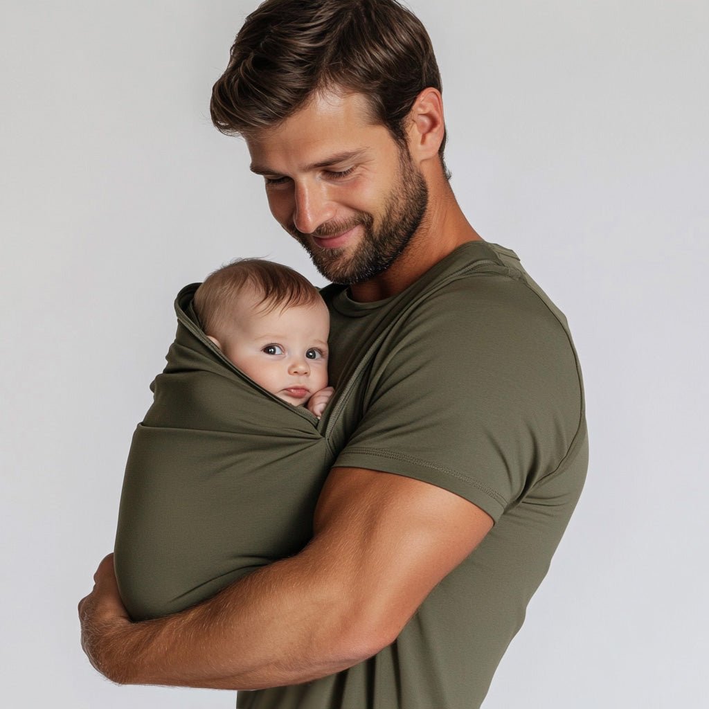 Babywearing Dad Shirt – Khaki - Kooden