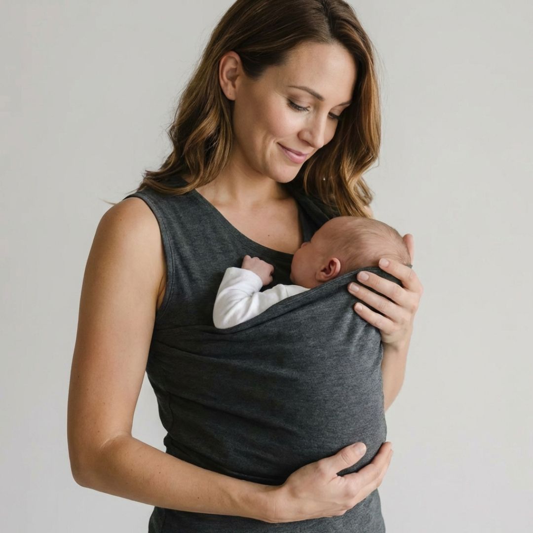 Babywearing Mum Shirt – Grey - Kooden