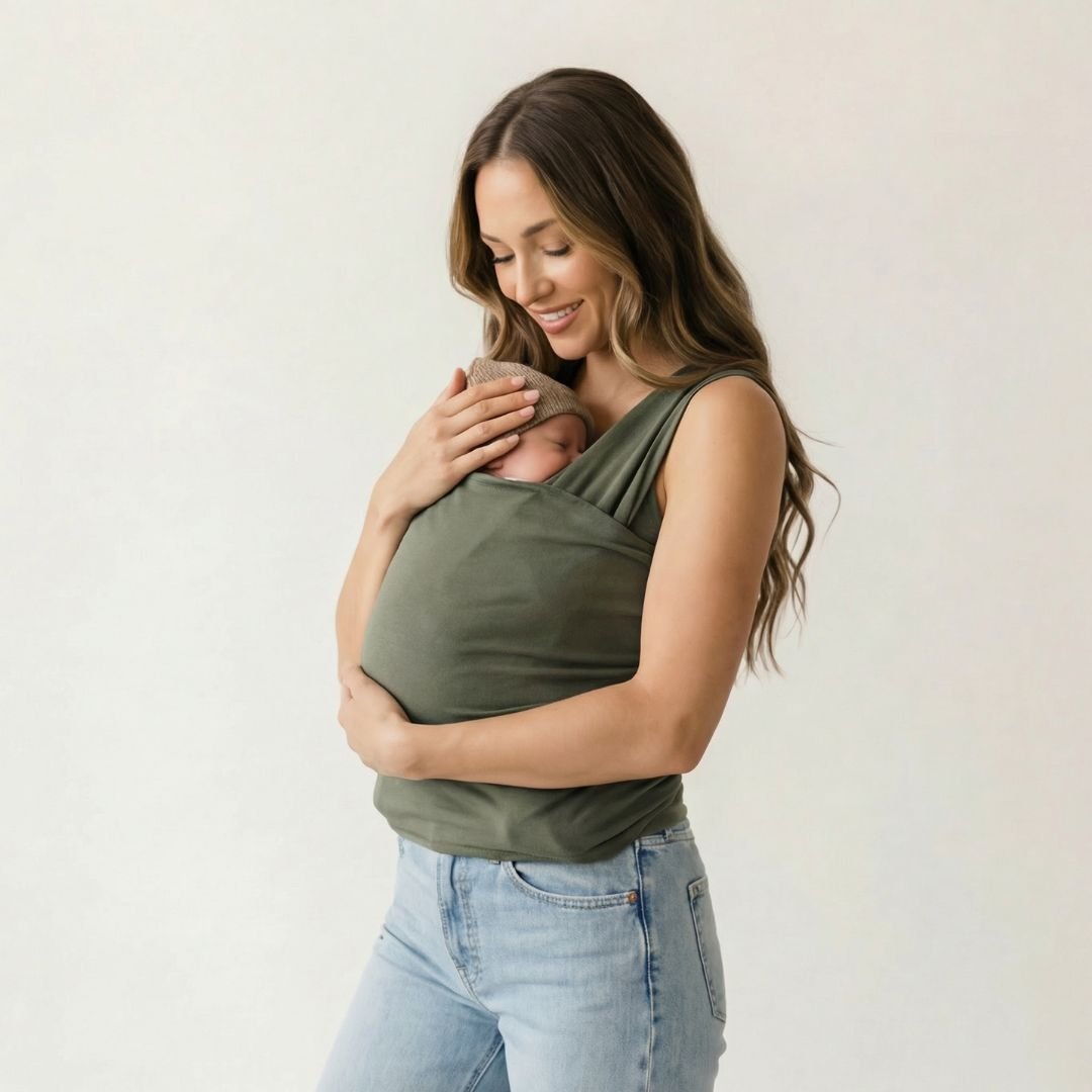 Babywearing Mum Shirt – Khaki - Kooden