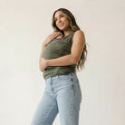 Babywearing Mum Shirt – Khaki - Kooden